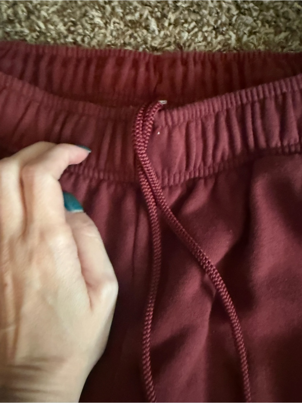 Alo Yoga Burgundy Jogger Sweatpants Womens Size Large Cozy Lounge Athleisure - Picture 4 of 6